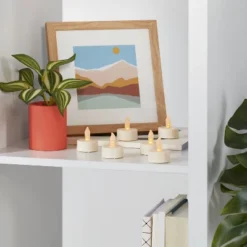 24ct Twist-Flame LED Tealight Candles (Cream) - Room Essentialsā¢