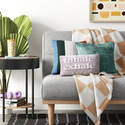 Cabana Striped Woven Cotton Square Throw Pillow - Room Essentialsā¢