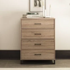 Mixed Material 4 Drawer Dresser - Room Essentialsā¢