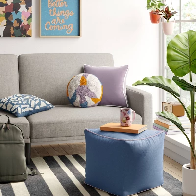 Peace Sign Printed Plush Round Throw Pillow - Room Essentialsā¢