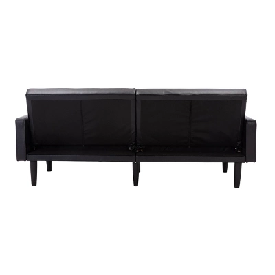 Faux Leather Futon Sofa With Arms Black - Room Essentials⢠- Image 9