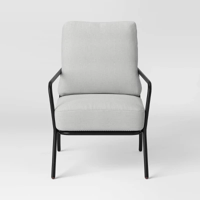 2pc Metal Mesh Outdoor Patio Chairs With Double Cushions, Club Chairs Black - Room Essentials⢠- Image 3