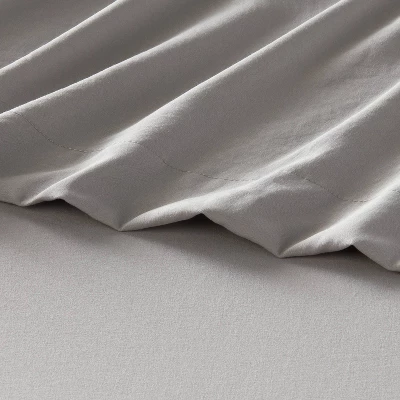 Queen Garment Washed Microfiber Solid Sheet Set Gray - Room Essentials⢠- Image 2