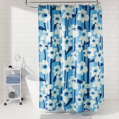 Modern Floral Shower Curtain - Room Essentialsā¢