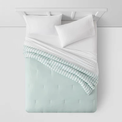 Microfiber Reversible Stripe Comforter Mint Green - Room Essentials⢠- Image 2